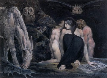  Romanticism Oil Painting - Hecate Or The Three Fates Romanticism Romantic Age William Blake